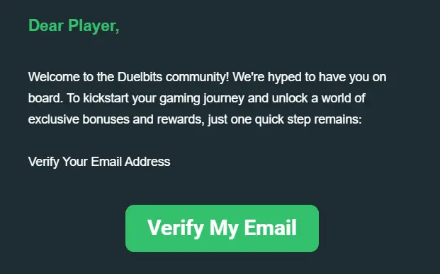 Duelbits casino verification